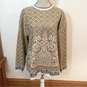 Vintage maurada gold rhinestone sweater